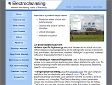 Tablet Screenshot of electrocleansing.com